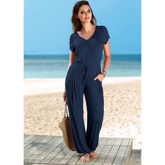 venus navy jumpsuit